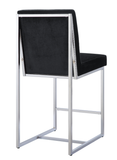 Amorra Black Velvet Counter-Height Chair