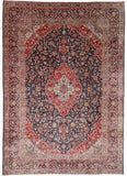 VINTAGE ROYAL BLUE AND RED PERSIAN  RUG