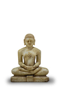 Alabaster Buddha Statue In The Dhyana Mudra
