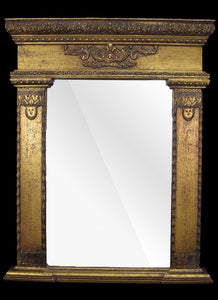 Royalty Mirror with Brass Engravings