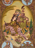 Fine Handwoven Tabriz Rug Depicting a Lovers Tale