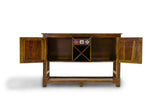 Two-tier Solid Wood Buffet Sideboard with Wine Rack