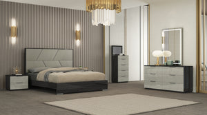 Travis Modern Bedroom Set in Grey