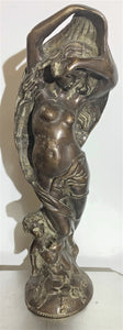 Bronze Art Nouveau Aphrodite and Eros