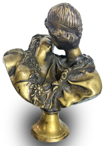 Bronze Romeo & Juliet Bust Sculpture