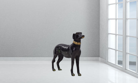 Midcentury Bronze Greyhound Sculpture in Dark Brown (Sold as each)