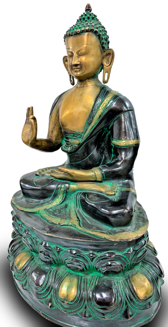 Bronze Sculpture of Meditating Buddha