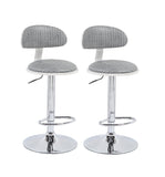 Chic Patterned Swivel Bar Stool (Sold as Pair)