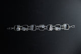 Square Chain Link Bracelet with Round Studs