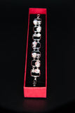 Square Chain Link Bracelet with Round Studs