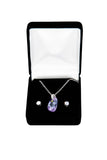 Cubic Zirconia Jewelry Set for Women (Alluring Purple)