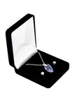 Cubic Zirconia Jewelry Set for Women (Alluring Purple)