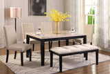 Dorothy Dining Set with Real Marble Top Table