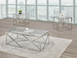 Tessa Glass Table Series with Chrome Base (Different Sizes)