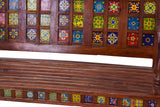 Teak Wooden Multicolor Bench
