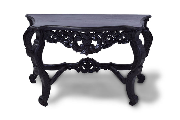 Hand Carved Solid Wood Console Table