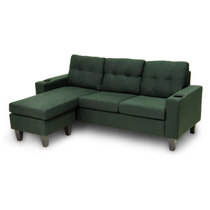 L-Shaped Fabric Sectional Sofa