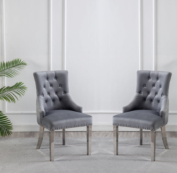 Lucile Unique Wingback Chair (Sold as Pair)