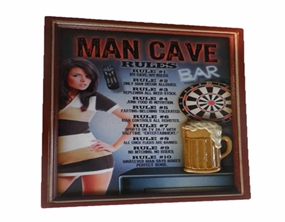 Man Cave Wooden Wall Plaque